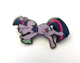 Blacklight Sparkle Pin - Twilight Sparkle Pin - My Little Pony Pin - Lapel Pin - My Little Pony Hat Pin - Glow Stick Hat Pin