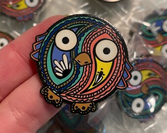 10 Pack Paisley Hoot Pin - Owl Lapel Pin - Owl Pin - Owl Hat Pin - Paisley Owl Pin - Owl Enamel Pin - Hard Enamel Pin - Colorful Lapel Pin