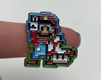 8 bit Mario festival Pin - Super Mario heady pin - 1 up pin