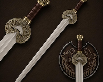 Dekoratives Fantasy-Schwert | Klinge aus Edelstahl, mittelalterliches Deko-Objekt