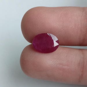 100% Natural Red Ruby Oval From African Loose Gemstone 2.85 Carat