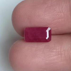 3 Carat Genuine Red Ruby Octagon Faceted African Loose Gemstone July Birthstone