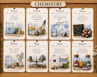 Chemistry Memory statement Cards - 32 Memory statements- PDF download