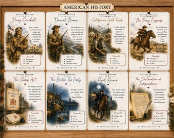 American History Memory Statement Cards - PDF Printable