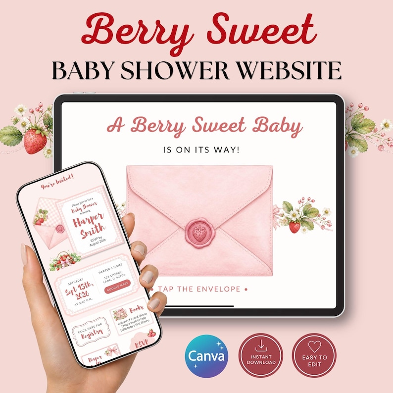 Berry Sweet Baby Shower Website