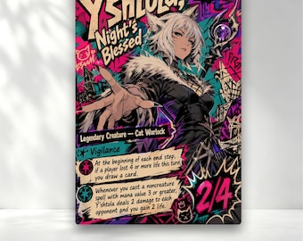 Y'shtola, la Nuit Bénie, Cartes Proxies Personnalisées MTG à Art Néon