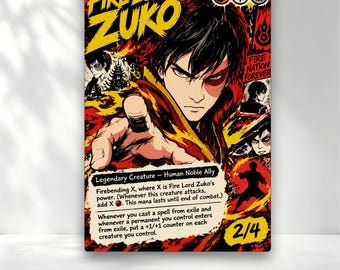 Seigneur du Feu Zuko Neon Art MTG Cartes Proxies Personnalisées