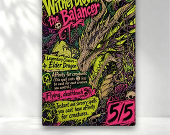 Witherbloom, l'Équilibriste, Illustration Néon, Cartes Proxies Personnalisées MTG