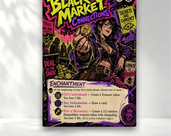 Black Market Connections Neon Art MTG Cartes proxy personnalisées