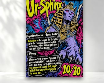Cartes proxy personnalisées Ur-Sphinx Neon Art MTG