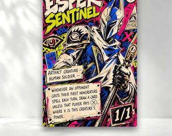 Esper Sentinel Neon Art MTG Custom Proxies Cards
