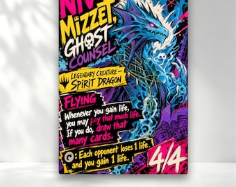 Niv-Mizzet, Geisterrat Neon Art MTG Custom Proxies Karten
