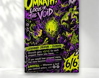 Omnath, Locus du Vide - Cartes Proxies Personnalisées MTG à Illustration Néon