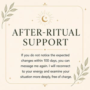 After-ritual support from Arish with guidance about possible career shifts, practical actions, and signs to notice.