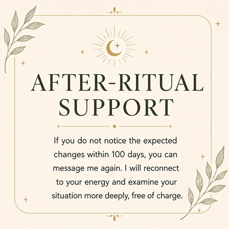 After-ritual support from Arish with guidance about possible career shifts, practical actions, and signs to notice.