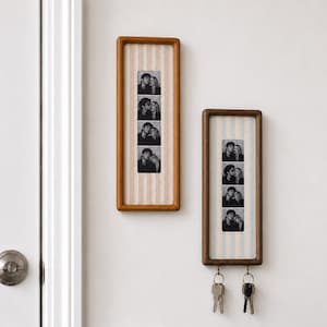 Bestes Freund Erstes Zuhause Fotobox-Streifenrahmen Schlüsselanhänger Stoffmatte Personalisiertes Geschenk