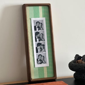 Breloczek na klucze do fotobudki dla pary z matą materiałową, spersonalizowany upominek na rocznicę zdjęcie 12