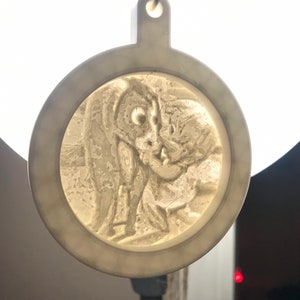 Nestor the long eared donkey Christmas Lithophane Ornament Needs light for image to show image 3