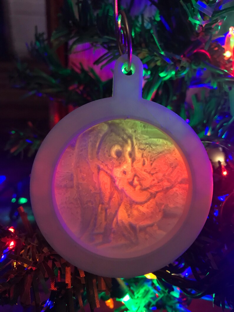 Nestor the long eared donkey Christmas Lithophane Ornament Needs light for image to show image 2