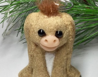 OOAK Nestor the Long Eared Donkey Ornament by Aaron Matthies tan
