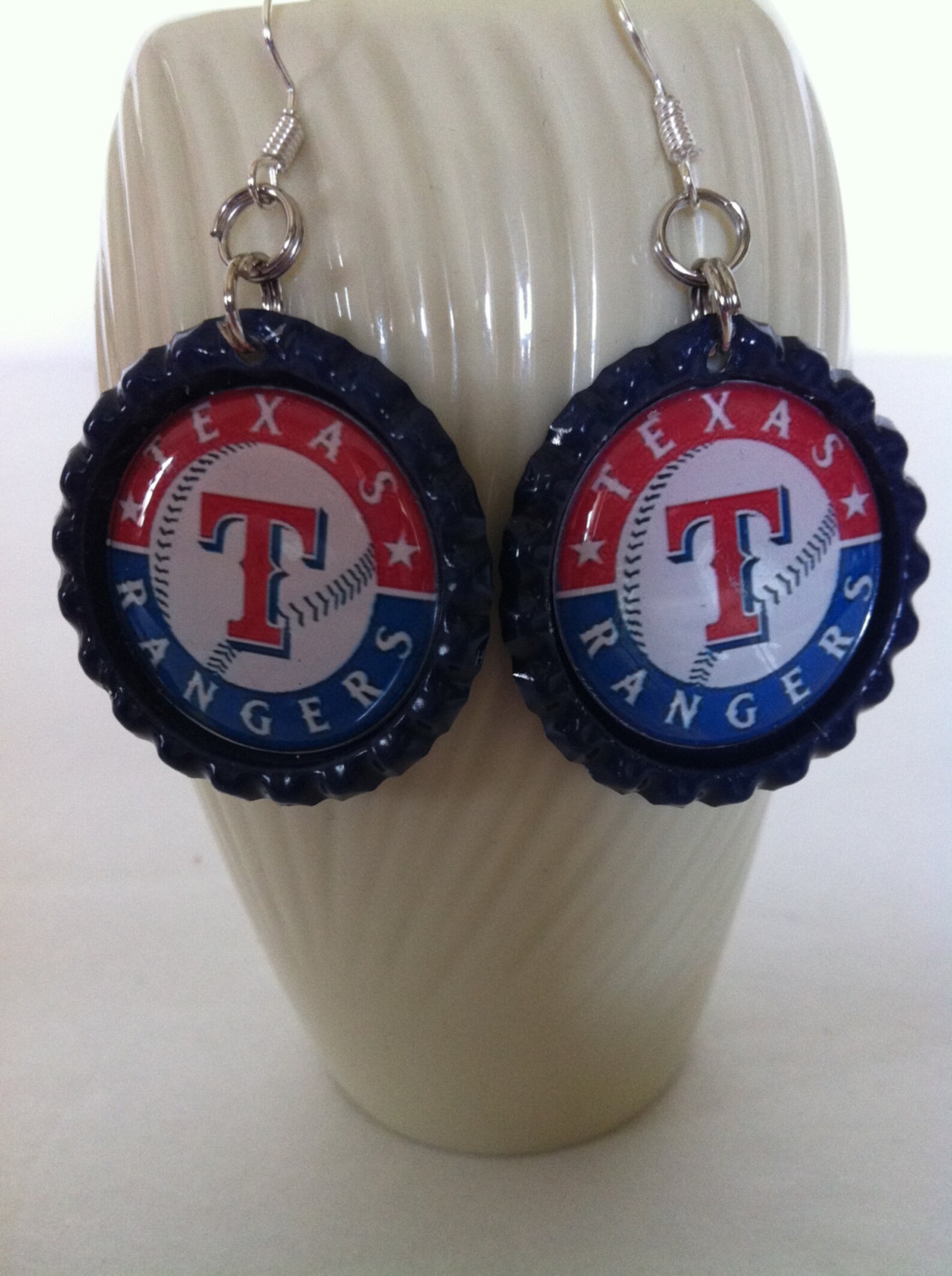 Texas Rangers Baseball Earrings Texas Rangers Jewelry Texas Etsy
