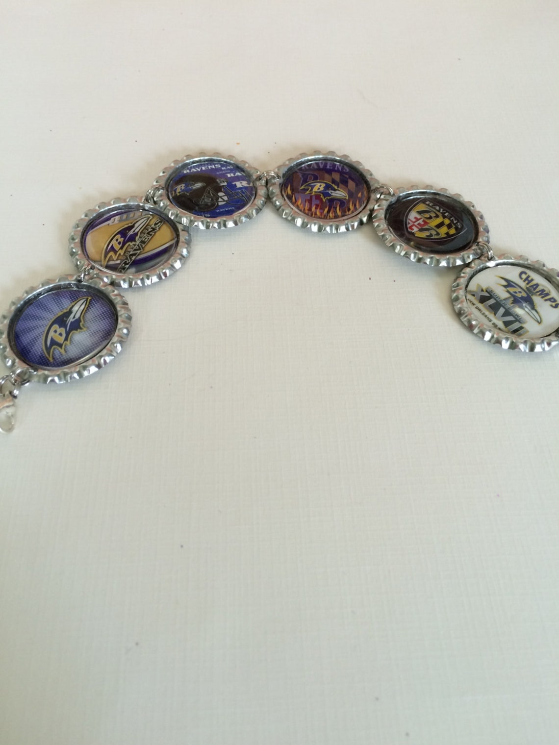 baltimore ravens charm bracelet
