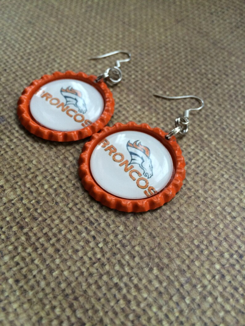 Denver Broncos Earrings Denver Broncos Jewelry Denver Etsy