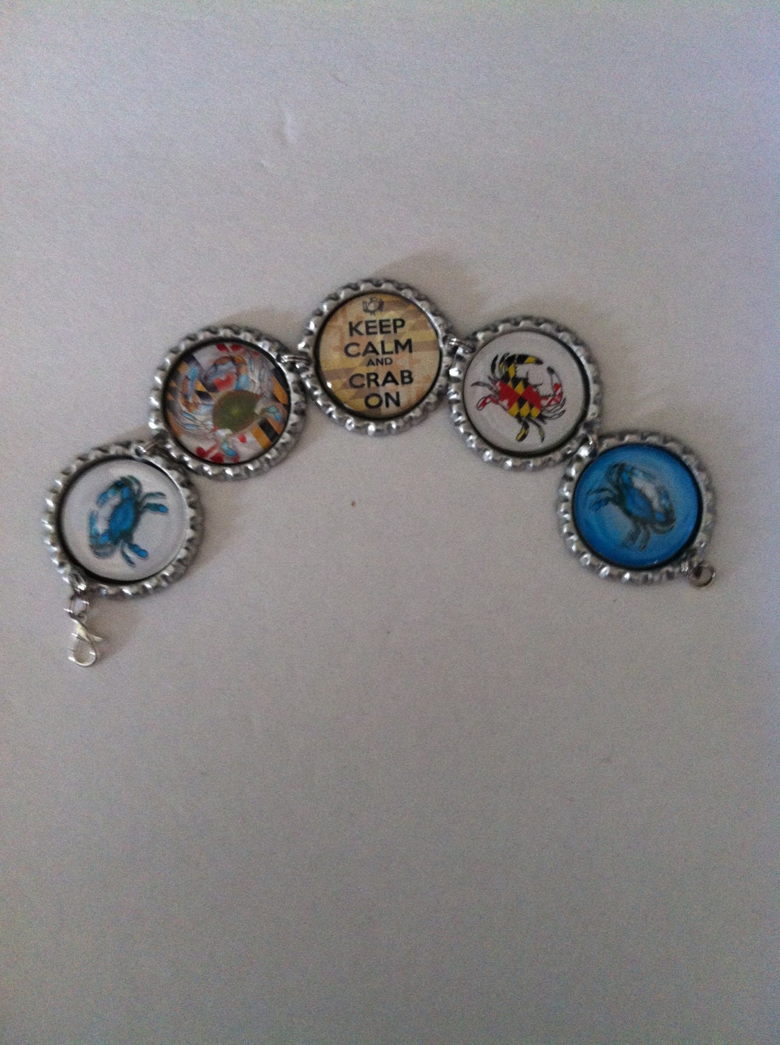 Maryland Crab Charm Bracelet Maryland Crab Beach Jewelry Etsy
