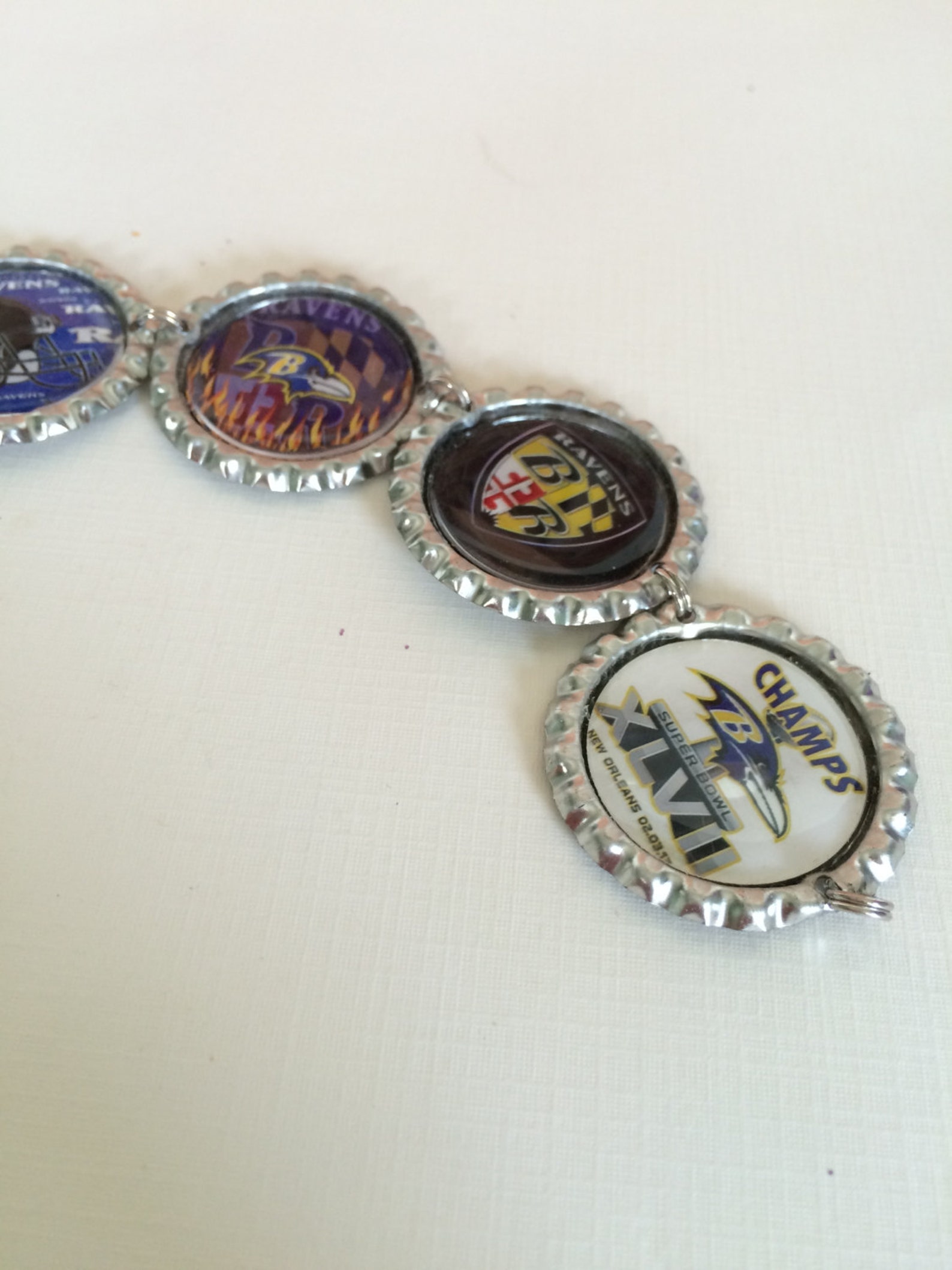 baltimore ravens charm bracelet