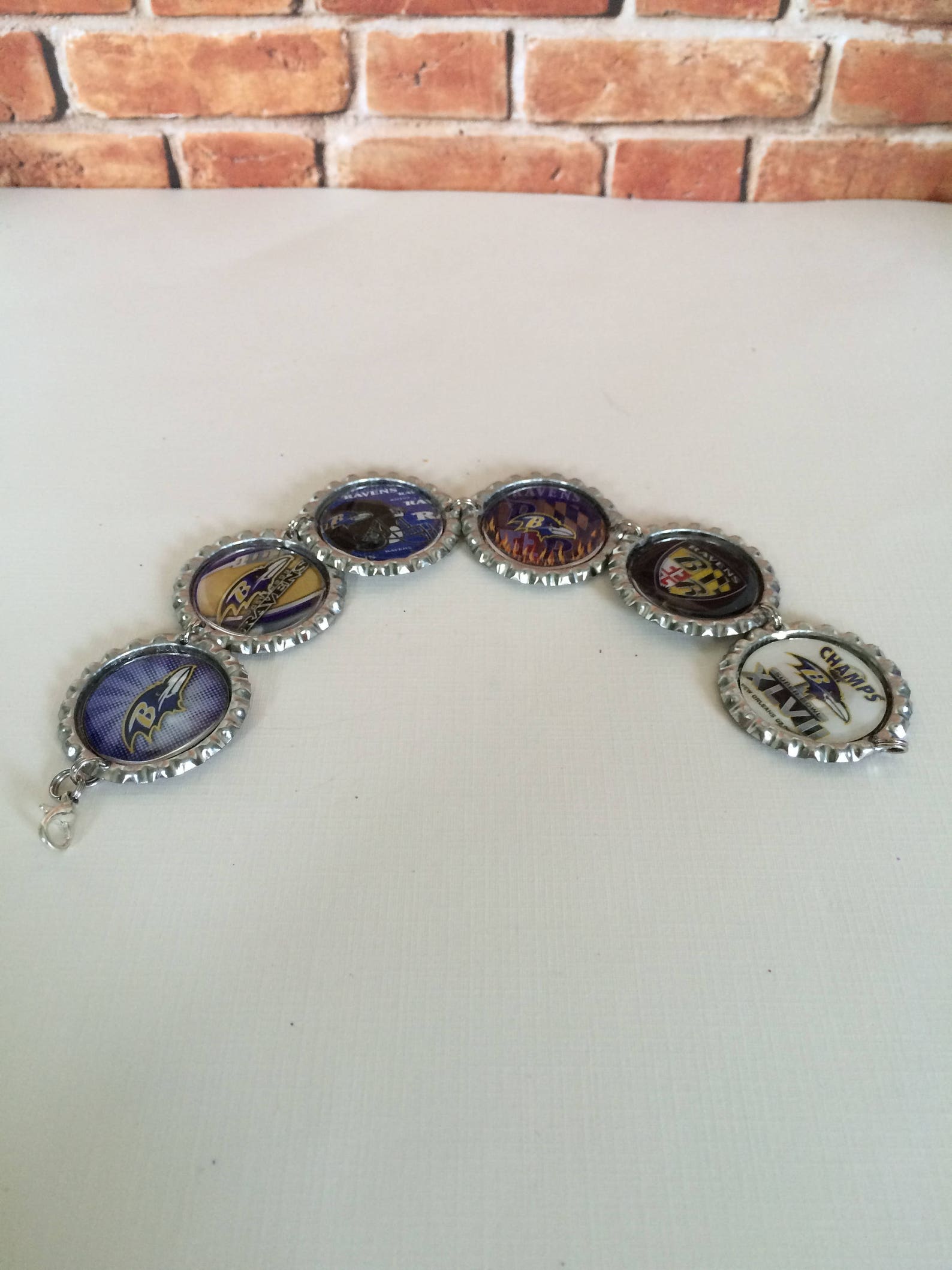 baltimore ravens charm bracelet