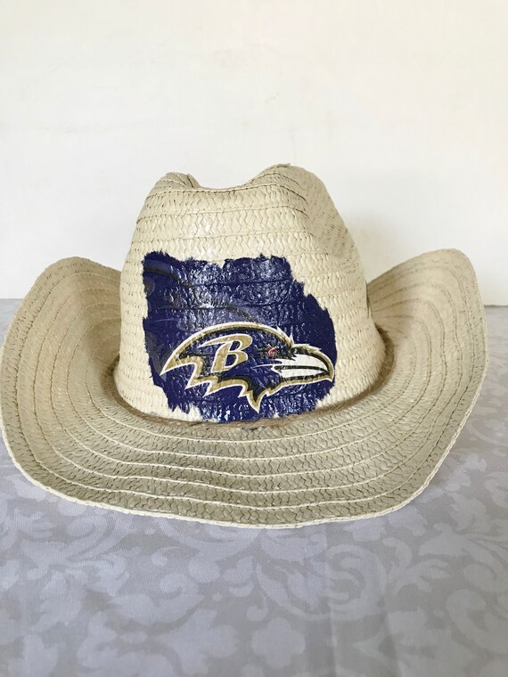 Cowboy Hat Baltimore Ravens Straw Hat 