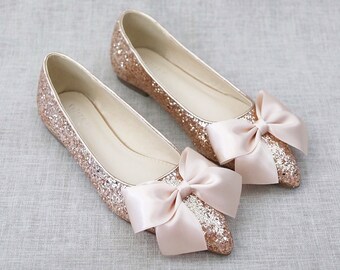 Flats rose gold clearance