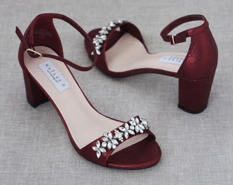 wine colored shoes for wedding