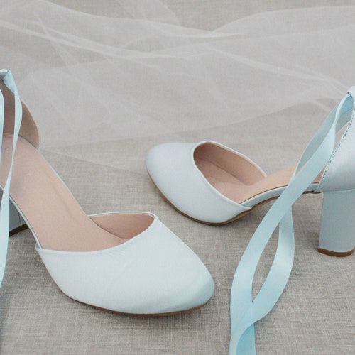 light blue 2 inch heels