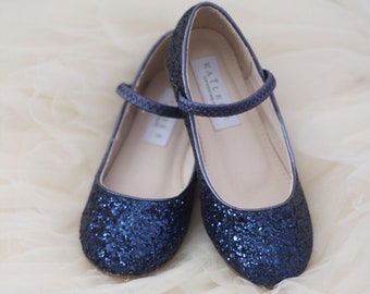 dressy navy blue flats