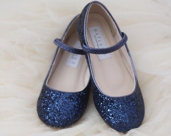 cute navy blue flats