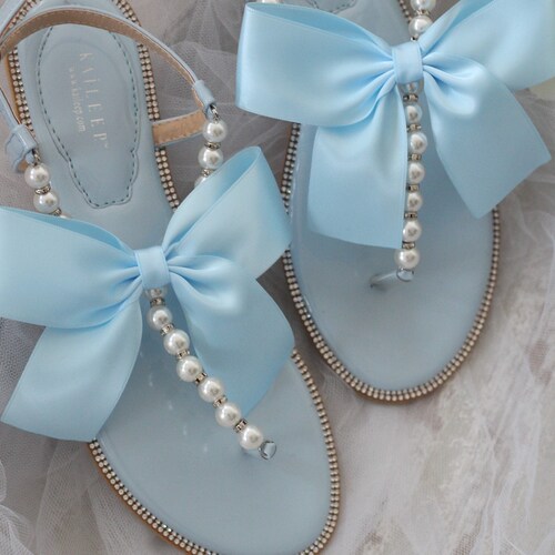 flat light blue sandals