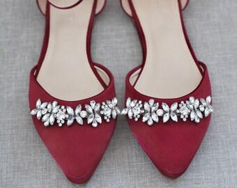 burgundy wedding flats