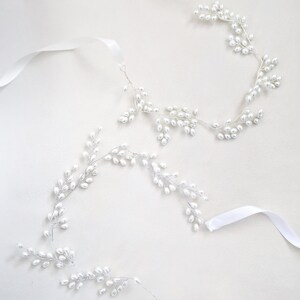 Pearl Leaves Vine Branch Wedding Hair Accessories, Wedding Jewelry, Bridal Headpiece, Wedding Hair Vine