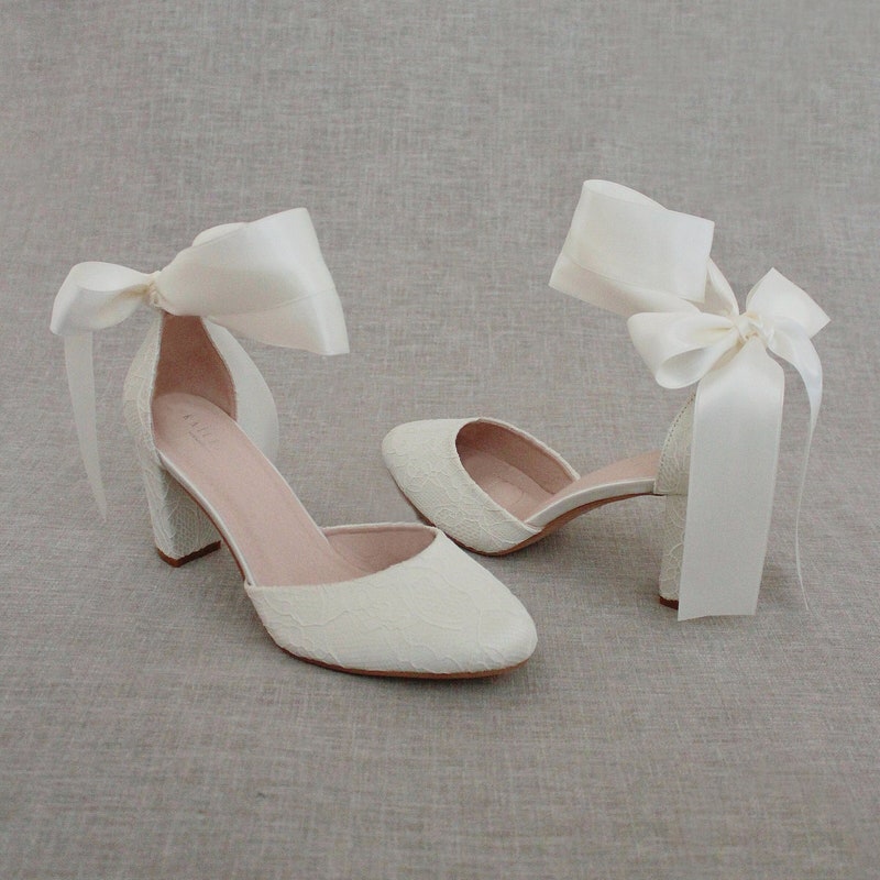 pointed ivory heels