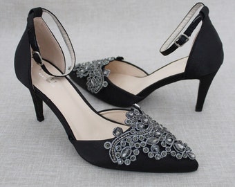 black wedding shoes womens