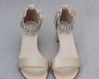 womens champagne sandals