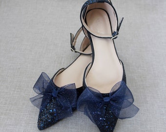 navy sparkle pumps