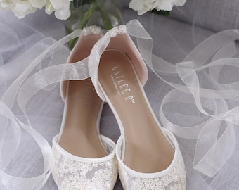 grey lace wedding shoes