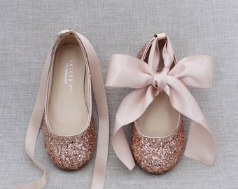 rose gold dress flats