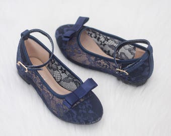 girls navy blue shoes
