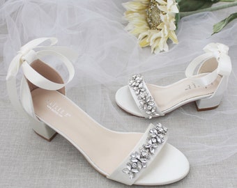 floral bridal shoes