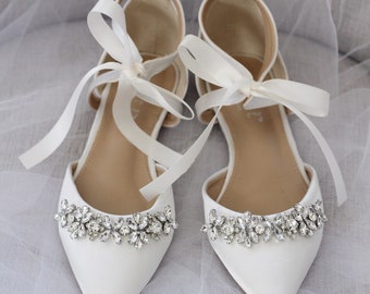 Flat Wedding Shoes Etsy