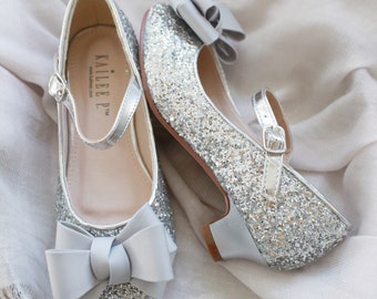 silver kitten heel court shoes