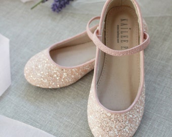 light pink flower girl shoes